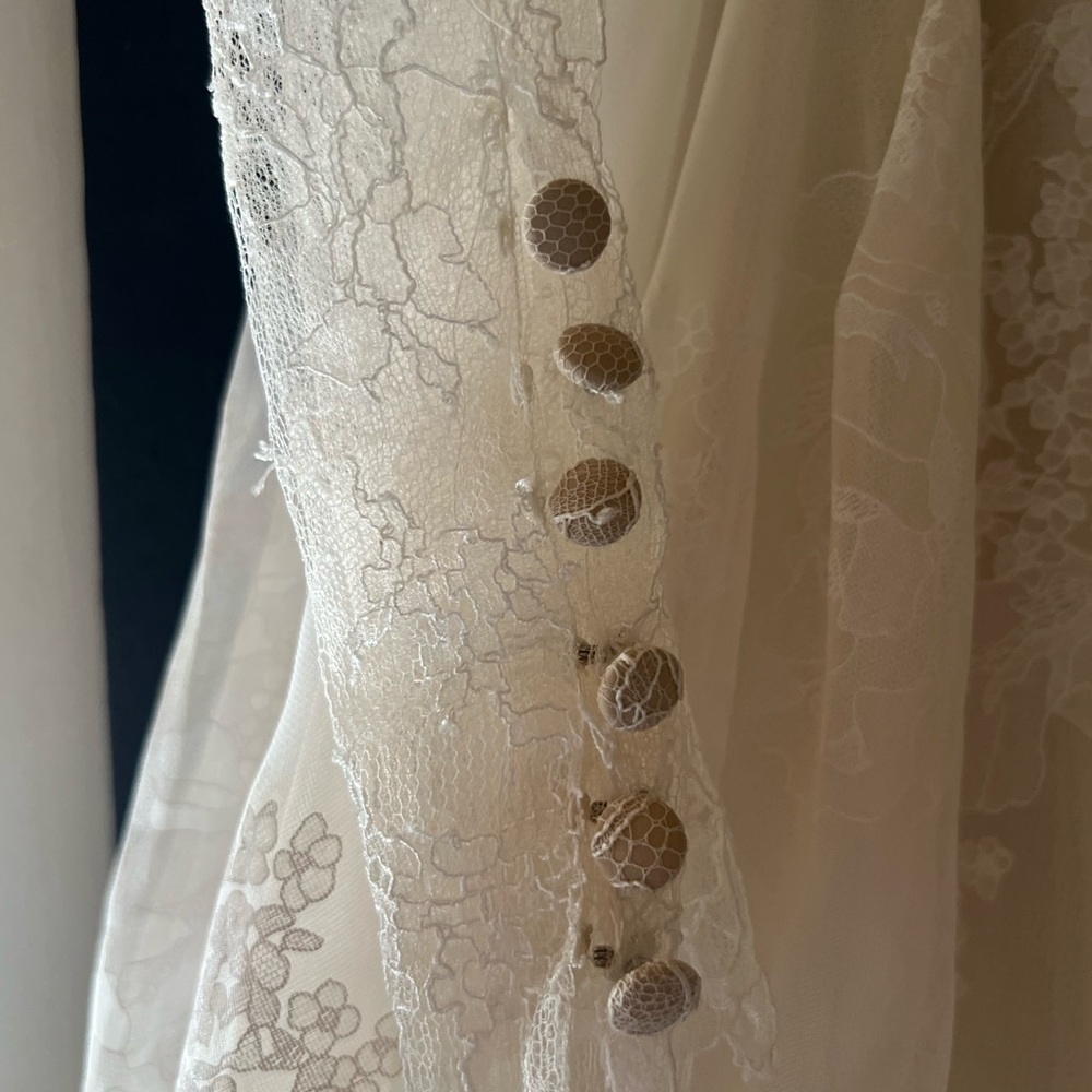 MONIQUE LHULLIER | Winslet | 2017 | Lace Wedding Dress A-Line Gown Long Sleeves - Picture 16 of 16